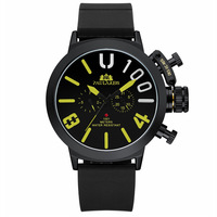 Montre automatique mécanique pour homme avec boîtier en alliage, lumineuse, calendrier, affichage de la semaine, style sport, bracelet en caoutchouc, aiguille cachée, étanche 30M