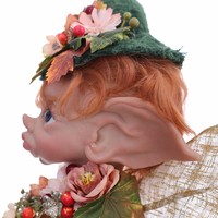 16 Zoll große, weiche Silikon-Reborn-Babypuppe, lebensechte Elfen-Feenpuppe mit eingewachsenem Haar, realistische Neugeborenen-Puppe, Figurenspielzeug, Geschenk