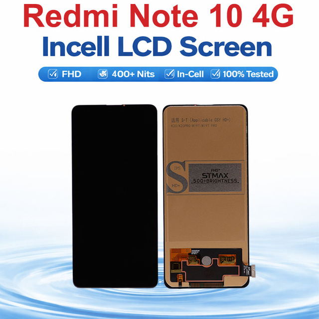 High Quality 6.39 Inch Incell LCD Screen Replacement for Redmi Note 10 4G Display Touch Digitizer Assembly Smooth Touch