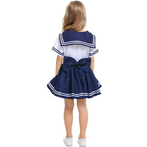 Nouvelle école bébé fille primaire école japonaise basique fermeture éclair <span class=keywords><strong>marin</strong></span> JK uniforme porter Costume chemises école fille jupe courte - Product Image 5