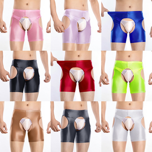 <strong>Mens</strong> Sexy See-through <strong>Crotchless</strong> Boxer Shorts Sissy <strong>Panties</strong> Lingerie Stretchy Open Crotch Underpants Club Nightwear - Product Image 1