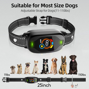 Collier d'entraînement intelligent pour chien, rechargeable, étanche, anti-aboiement avec vibration, choc électrique et signal sonore pour chiens - Product Image 5