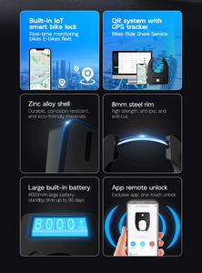 좋은 품질 GPRS 도킹리스 2G/4G 사이클링 RFID 옵션 원격 제어 공유 자전거 스마트 잠금 - Product Image 2