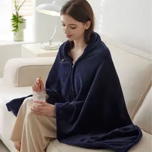 VINTAGE Electric Heated Blanket USB Wearable Warm Cape for Home Office & Travel DOUBLE SIZE with FOLDED FEATURE