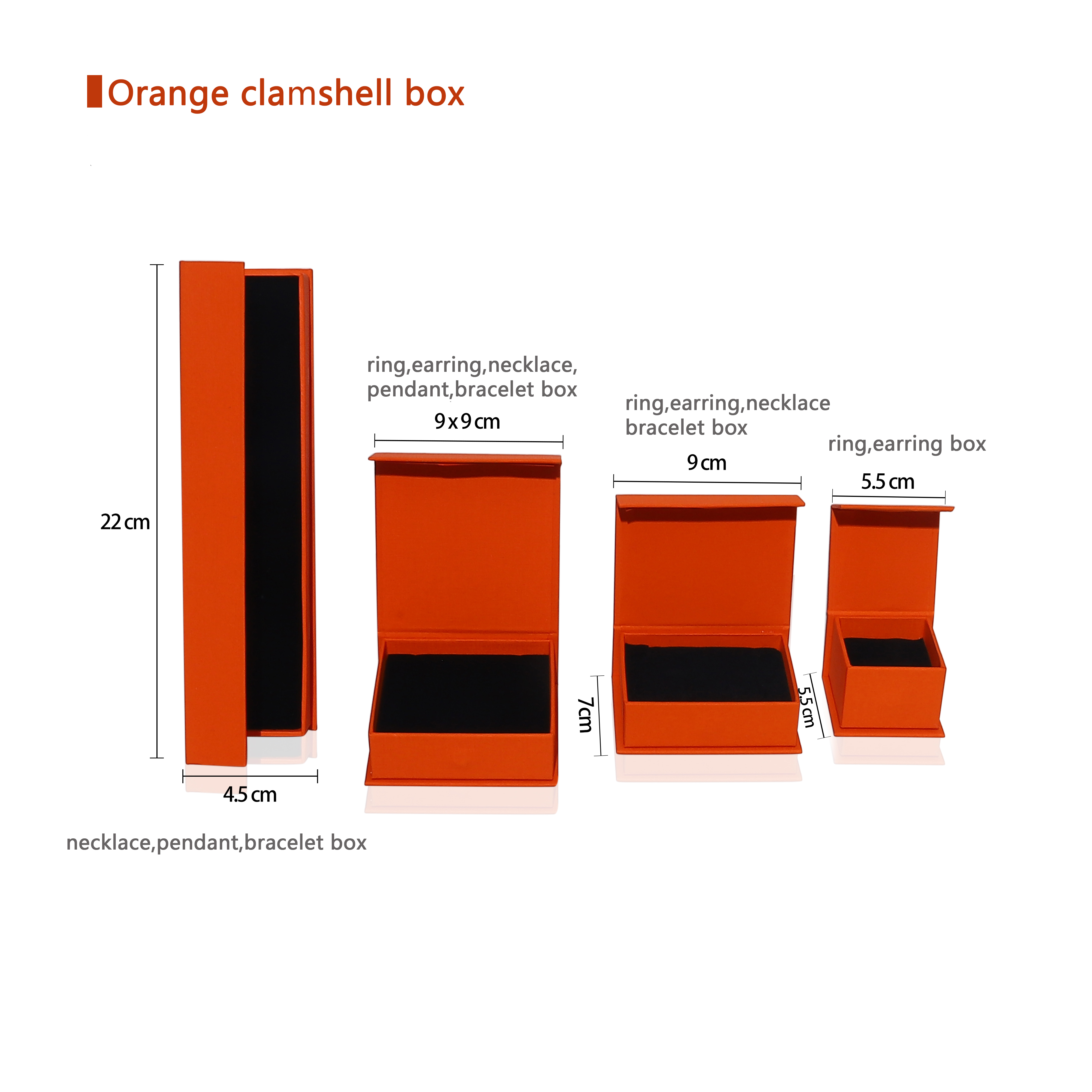 Orange jewelry box set