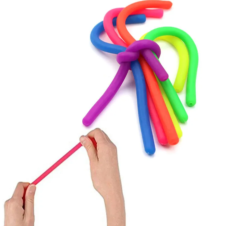 Fidget Angst Ansiedad Kleurrijke Tpr Elastische Noodle Pull Fidget Stress Relief Soft Stretchy Jelly String Fidget Zintuiglijke Speelgoed