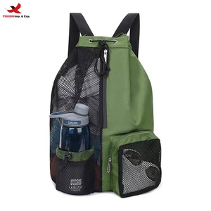 <b>Large</b> Swimming <b>Bag</b> Oxford Mesh Zipper Waterproof Polyester 20-35L Capacity <b>Beach</b> Gym Drawstring Backpack RTS Bulk Mixed Order - Product Image 1