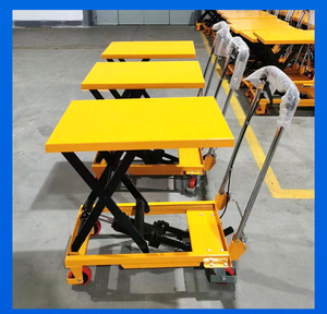 Bền an toàn đáng tin cậy Hướng dẫn sử dụng 1.5m chiều cao di động nâng nền tảng 350kg thép không gỉ OEM cắt kéo nâng bảng - Product Image 6