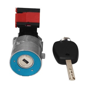 Cilindro de cerradura cilíndrico para interruptor de encendido Reynolds 8200214168 806010030R 7701208 con 1 llave, chapado en zinc negro - Product Image 2
