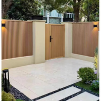 Revêtement mural extérieur 3D gaufré, imperméable, gris, pour jardins, vente en gros en Chine
