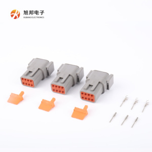 Connecteur automobile en plastique moulé par injection étanche série DTM Deutsch 04-8P <span class=keywords><strong>PA66GF30</strong></span>/Laiton -25~+105 - Product Image 1