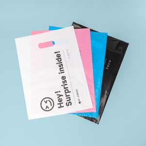 <span class=keywords><strong>Buste</strong></span> Personalizzate in Plastica Riutilizzabili per Regali e Spedizioni, Sacchetti con Manici Fustellati per lo Shopping - Product Image 3