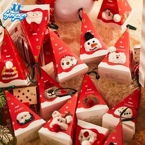 <span class=keywords><strong>Chaussettes</strong></span> de Noël pour enfants, épaisses <span class=keywords><strong>et</strong></span> chaudes, en forme de triangle, boîte cadeau pour <span class=keywords><strong>homme</strong></span>, polaire corail, Père Noël, élan, cadeau de fête - Product Image 1