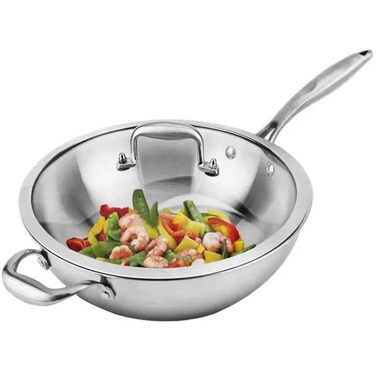 Durable and High Quality Non-coating All Stove Availableset Pots Carbon Steel Pan Wok