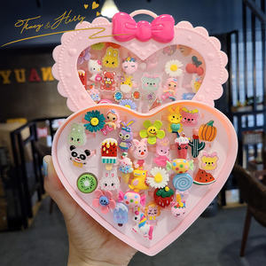 <span class=keywords><strong>Tracy</strong></span> & Herry-caja de embalaje para niños, accesorios de joyería de anillo de plástico con forma de fruta y animales - Product Image 5