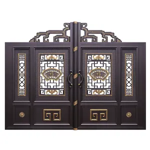 modern front single main door exterior metal wrought iron fancy gates models designs price in india for garden