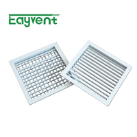 Grille à double déflection en aluminium à lame réglable, à deux couches, pour un contrôle précis de la direction du flux d'air CVC