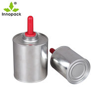 Échantillon gratuit boîte de conserve ronde en métal de 500ml avec brosse 16oz emballage de récipient vide pour huile de sabot