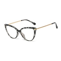 DOISYER 2022 Lunettes de vue tendance couleur vache pour femmes Cadre optique rétro TR90 Lunettes de soleil haut de gamme œil de chat Blocage de la lumière bleue UV400
