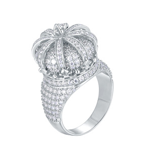 Anillo <span class=keywords><strong>de</strong></span> Corona <span class=keywords><strong>de</strong></span> Rey <span class=keywords><strong>de</strong></span> Plata <span class=keywords><strong>de</strong></span> Ley S925 Chapado en Oro con Moissanita VVS GRA Completa, Joyería <span class=keywords><strong>de</strong></span> Moda Hip Hop que No se Deslustra <span class=keywords><strong>para</strong></span> Hombre - Product Image 6