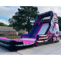 TIK TOK Toboggan gonflable pour enfant Maison de rebond Jumper Château de saut gonflable Toboggan gonflable avec piscine