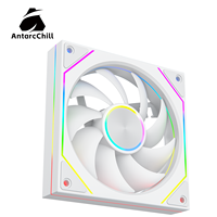 Ventilador de Refrigeración para PC AntarcChill Blanco de 120 mm, Alta Velocidad, PWM, Bajo Ruido, Rodamiento Fluido, Alto Flujo de Aire, Disipador de Calor de Plástico, Procesador OEM