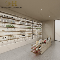 Meuble de magasin de cosmétiques moderne, unité d'affichage de maquillage personnalisée avec éclairage LED