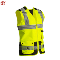 Gilet de sécurité JIADE pour femmes, haute visibilité, réfléchissant, rafraîchissant pour l'été, gilet en maille pour inspectrices