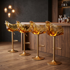 Silla de Bar de Acrílico Transparente, Taburete Giratorio Hecho a Mano, Asiento de Lujo para Salón, Hotel y Sala de Estar - Product Image 3
