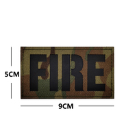 Camo Laser Nylon Noir IR Tactique Lettre Patch FIRE JTAC JFO Night-Vision Vérification Patch Argent Réfléchissant MP Nylon Étiquette Coudre