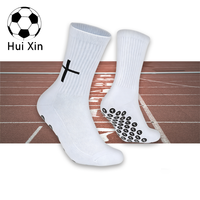 Meudid Crew ODM 6 paires de chaussettes de football tricotées antidérapantes à grip croisé, motif verset biblique Jésus, pour l'entraînement de football, collection automne