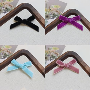 Barrettes à cheveux en velours faites à la main, personnalisées, en gros, pour femmes et filles, Noël, mignonnes, colorées, style européen-américain - Product Image 3