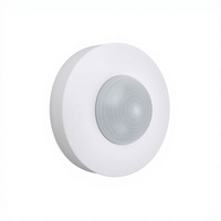 Détecteur de mouvement PIR de plafond à 360 degrés, 12 m, 1200 W, détecteur infrarouge réglable à haute capacité de charge pour les lumières intérieures des couloirs
