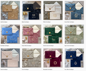 Enveloppes de luxe de haute qualité en velours bordeaux avec motif cœur doré, pour cartes cadeaux vierges, lettres et courrier, pour mariages et fêtes d'anniversaire - Product Image 5