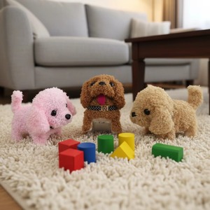 Oso de Peluche Eléctrico Transfronterizo con Collar, Juguete Eléctrico de Peluche para Niños que Camina, Ladra y Mueve la Cola - Product Image 1