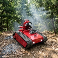 Robot de lutte contre les incendies intelligent sur chenilles, équipement de sauvetage industriel antidéflagrant, télécommande 150 m, garantie 1 an, certifié