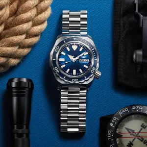 OEM ODM Custom Brand Logo Luxury 30Bar impermeabile Super luminoso in acciaio inossidabile 316L orologio subacqueo meccanico automatico per uomo