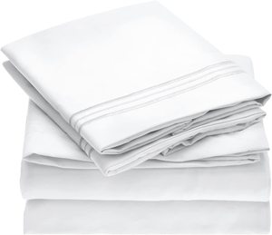 Tùy Chỉnh Sang Trọng Khách Sạn Bộ Đồ Giường Set100 % Cotton Duvet Bìa Siêu Mềm Mại Và Thoáng Khí Trắng Bông Gối Phẳng Tấm Ga Giường Bộ - Product Image 1