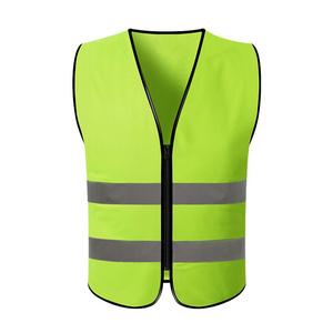 男女户外建筑跑步自行车荧光高能见度工作反光安全背心 - Product Image 6