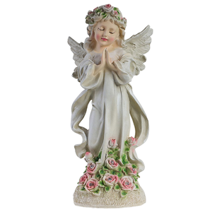 Resin Art Deco Eco-Friendly Handmade Coating Custom <b>Light</b> Portrait Guardian <b>Angel</b> Garden <b>Light</b> for Outdoor Home Decoration - Product Image 1