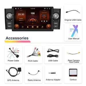 Autoradio Android 2 Din Podofo 2+64 Go, écran tactile 7 pouces, CarPlay et Android Auto pour Fiat Punto 2005-2009/Linea 2007-2011 - Product Image 6