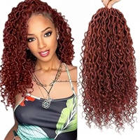 1 paquet de tresses au crochet Freetress Gogo Curl, 18-30 pouces, synthétiques, effet vague océanique, vague d'eau, boucles profondes, cheveux au crochet, boucles de plage