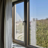 Ventana Abatible de Aluminio con Doble Acristalamiento y Diseño Minimalista para Uso en Villas, Insonorizada y con Certificación Energy Star