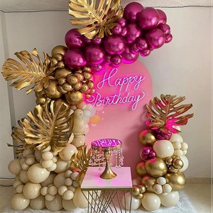 Vente Chaude Arches de Ballons Métalliques Luxe Rose <span class=keywords><strong>Rouge</strong></span> <span class=keywords><strong>Or</strong></span> Blanc pour Décorations de Fête de Mariage <span class=keywords><strong>et</strong></span> Anniversaire Fille - Product Image 6