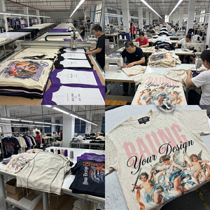 T-shirt graphique personnalisé pour homme, <span class=keywords><strong>style</strong></span> <span class=keywords><strong>streetwear</strong></span>, en coton épais, effet vintage, coupe oversize, pour fabricants de vêtements Hip Hop - Product Image 3