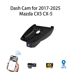 Cámara para Coche HD 4K para Mazda CX5 CX-5 <span class=keywords><strong>CX3</strong></span> CX-3 2017-2025 con Dos Lentes DVR Delanteras y Traseras, GPS, Plug and Play - Product Image 2