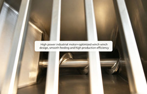Machine à hacher la viande industrielle automatique commerciale personnalisable avec moteur et roulement en acier inoxydable 304 pour viande congelée et saucisses - Product Image 3