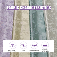 Tissu satiné 100% polyester résistant aux plis, tissu jacquard respirant pour la couture de robes
