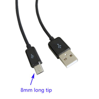 Kabel pengisi daya Data Usb mikro kecepatan tinggi, kabel sinkronisasi Usb kaki 1meter