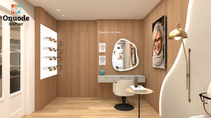 Custom Luxury Glass <b>Display</b> <b>Cabinet</b> with LED Lights for Eyewear & Optical Accessories Eco-Friendly Full Set Retail Shop Showcase - Product Image 4